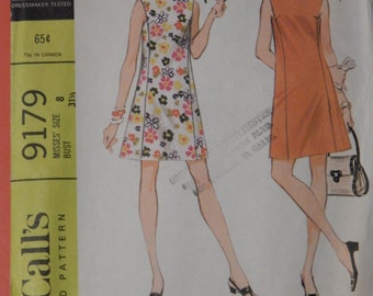 McCall's 9179 A-line dress pattern Size 8