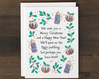 Funny Christmas Card Figgy Pudding