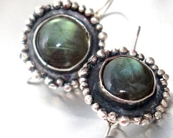 Labradorite Dangle Earrings, Large Labradorite Drop Earrings, Labradorite Jewelry