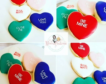 Valentine's Day conversation hearts Cookies