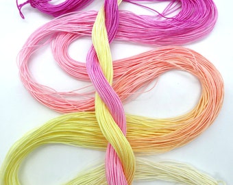 Size 30 "Peace" hand dyed thread 6 cord cordonnet tatting crochet cotton