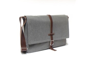 13" / 15" MacBook Pro Retina messenger bag - medium gray