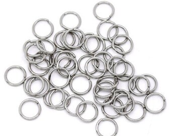 150 7 mm x 0.7 mm silver jump rings