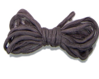 Hand dyed silk cord - MUD- silk string