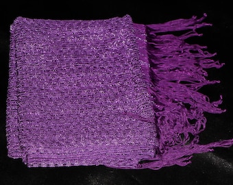 SALE! Purple Lace Russian Scarf Purple Crochet Scarf Lace Scarf Bohemian Scarf Shabby Chic Scarf Wedding Lace Fashion Scarf Violet Purple