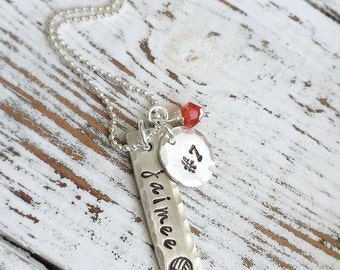 Sports Necklace . Personalized Volleyball Jewelry . Volleyball Necklace . Team Sports. Born To Play . Athlete Jewelry . Personalized