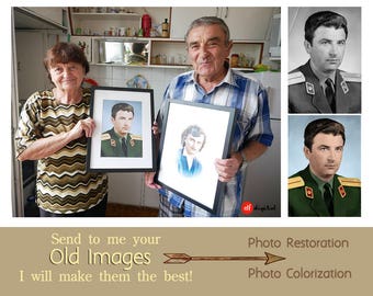 Photo Restoration, Photo Colorization, Vintage Photos, Repair photo, Old Photo Retouching, Photo Restore, Old photos, Anniversary Gift