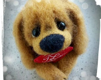 Sweet-nose Cocker Spaniel. Needle felting. OOAK. ADOPTED