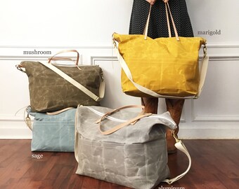 waxed canvas overnighter / weekender