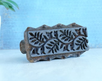 Vintage Antique Indian Hand Carved Textile Stamps wood printing block