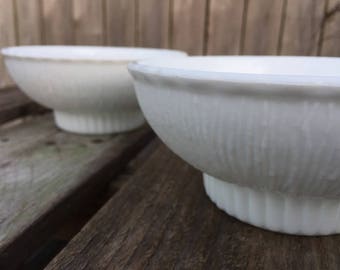 Vintage FTD 1975 Milk Glass Bowls