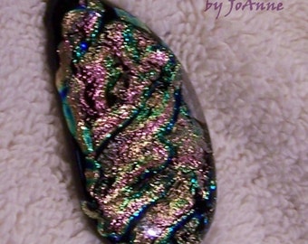 Dichroic Glass Cabochon - You've Got It - Flaunt It With This - Fantastic, by JewelryArtistry - DC70