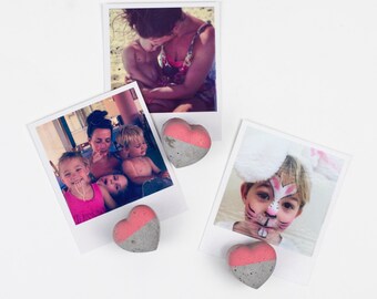Concrete Fridge Magnets - Magnets - Heart Magnets - Gift For Her - Stocking Filler - Housewarming Gift - Fridge Magnet - Concrete Decor