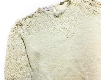 Vintage Crochet Lace Sweater