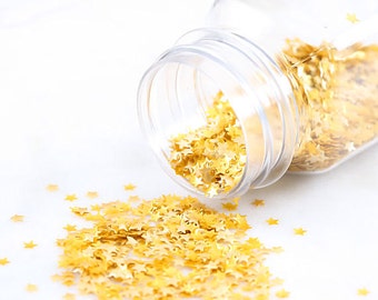 Gold Star Glitter Sprinkles, Edible Gold Star Glitter, Edible Sprinkles, Gold Star Sprinkles, Gold Christmas Sprinkles, Edible Gold Glitter