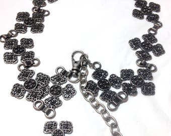 Vintage Silvertone Cross Link Belt