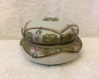 Hand Painted Nippon Covered Trinket Dish