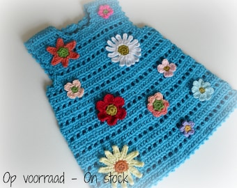 Crocheted Baby Dress Flower Power