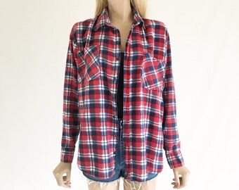 Vintage 80's Grunge Flannel Work Shirt