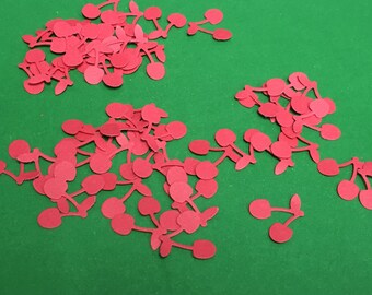 Red Cherry Cherries Confetti Table Scatter Die Cuts
