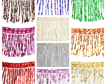 18"Long SEQUINS FRINGES Many different colors for your choice,
