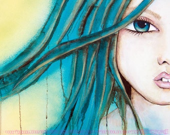 TEAL - 16x20 Giclee Print of original painting.
