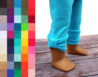 Fits like American Girl Doll Clothes - Bow Cuff Leggings, You Choose Color | 18 Inch Doll Clothes