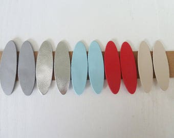 10 petals, oval end leather, 5.5 cm x 1.7 cm, for creation