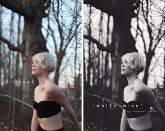 White Wine - Photoshop CS3+ Action | Black & White, Soft, Portrait Retouching