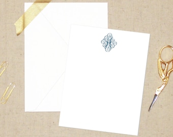 Blair Personalized Stationery Set - Flat Note Cards
