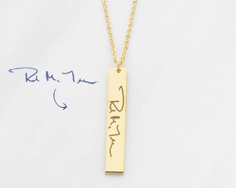 Custom Signature Jewelry / Handwritten Jewelry / Personalized Handwriting Necklace / Memorial Gift - CHN09