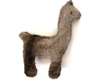 Brown Lllama - Recycled Llama Wool Sweater Plush Toy