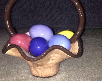 Easter basket full of eggs