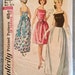 Vintage Simplicity One Piece Dress in two lengths Retro Prom Dress - Size 9 Junior ~ Retro Dress Pattern 1960's Pattern from Simplicity