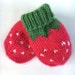 Baby Strawberry Mittens - Knitting Pattern