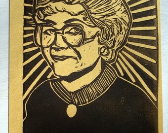 Golden Girls Post Card - Estelle Getty - Gold
