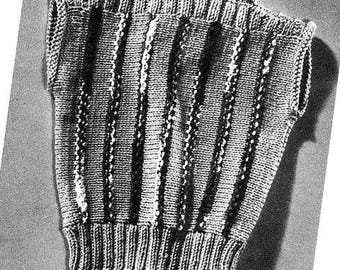 Horizontal-Knit Child's Popover Sweater Knitting Pattern 726077
