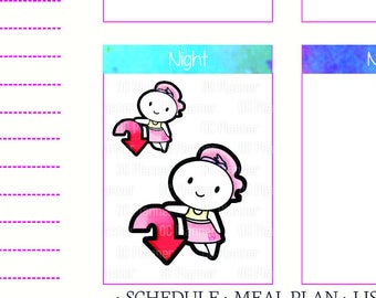 Bella - DOWNLOAD TIME Planner Sticker w/ Silhouette Studio File, song, emails, itunes, Erin Condren, Filofax, Kikki K, Print & Cut S024