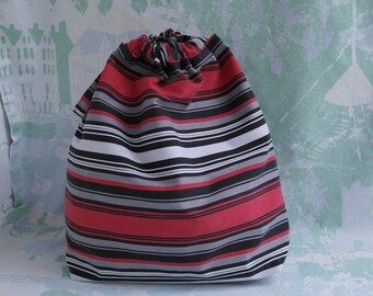 Sock project bag Drawstring knitting bag Knitting project bag Yarn project bag Knitters gift bag Project tote bag Crochet project bag