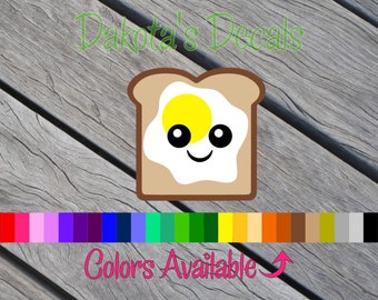 Cute Toast with Egg Decal