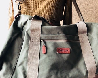 Leather Canvas Duffle Bag Leather Travel Bag Cherokee Backpack
