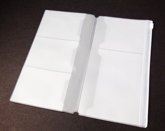 EVA Plastic Card Holder / Zipper Case for Midori Traveler's Notebook Regular Size