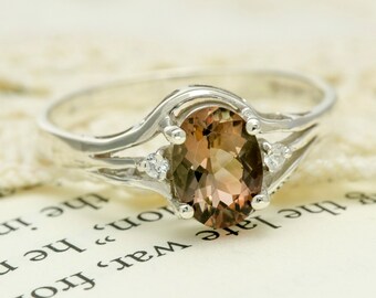 Oregon Sunstone in Sterling Silver Ring, Style VL