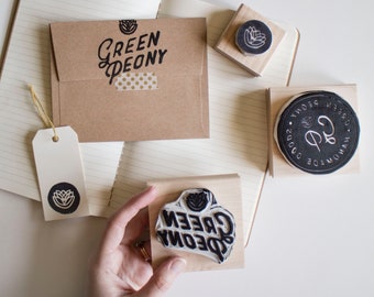 Custom Logo Stamp - Hand-Carved