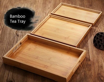 Bamboo Kung Fu Tea Tray Fruit Dish Tea Accessories Free Shipping