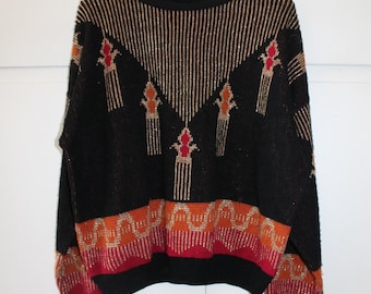 Vintage 1980s Sparkly Jumper | Size 10 12 14