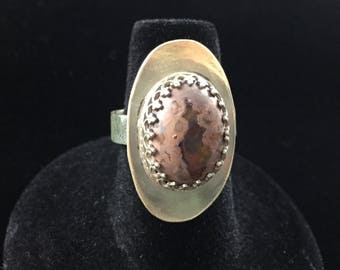 Mexican Fire Opal and Sterling Ring
