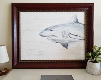 Great White Stroll Original Painting