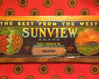 vintage fruit box art