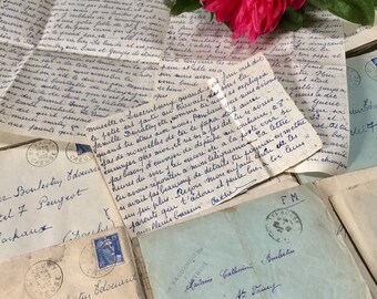 Bundle of French Vintage Letters